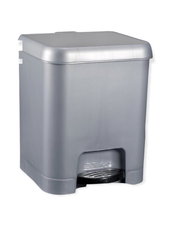 Cubo Pedal Plata 7l.